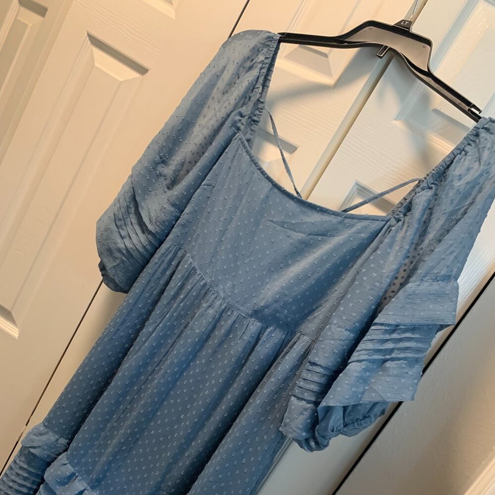 ASOS Curve Blue ruffles